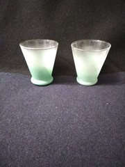 Vintage Blendo Frosted Glass Tumblers set of 2
