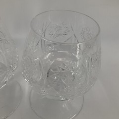 Brandy Cognac Snifter Echt Bleikristall Handgeschliffen Germany 3.25 Etch Set 3