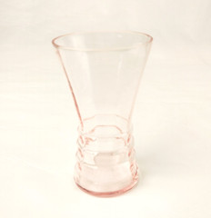 Dunbar Flint Glass Co. Art Deco Lidded Pitcher4 Tumblers Pink Depression Glass