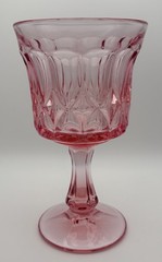 Vintage Noritake Perspective Pink Water Goblets Set of 4 Japan Pressed Glass