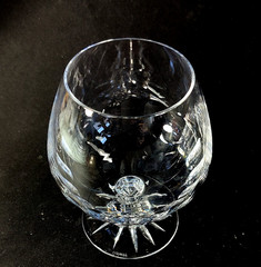 GALWAY CONNEMARA BRANDY GLASSES, Cut Lead Crystal, 5″, 14 Oz, IRELAND, 2PCS