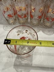 Set of 6 Tumbler Glasses Autumn Fall Maple Leaves Royal Norfolk Libbey?
