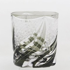 Crystal Whiskey Glasses Hand Carved Glassware Vodka Wine Tumbler Grey 250ml