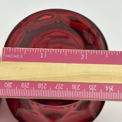 Vtg Viking Glass Ruby Red Georgian Honeycomb 9 oz Lowball Tumbler Set of 2 MCM