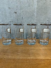Cera Pick Your Poison Highball Glasses Set 4 Cyanide Hemlock Arsenic Vintage