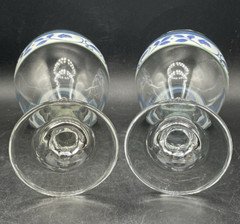 Orleans by Pfaltzgraff Discontinued Set of 2 Ice Tea Glasses Blue Vintage