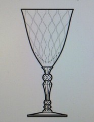 6 Vintage Fostoria NIAGARA 6026 WATER Goblets Wine Glasses 6-1/4″ Wavy Optic