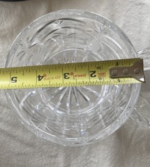 Vintage Heavy Cut Leaded Crystal Cookie, Biscuit, Candy Jar With Lid 8” Tall