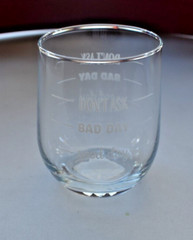1 ~ Stemless Wine Glass «Good Day, Bad Day, Don’t Ask» 4.25″H Funny Gift Novelty