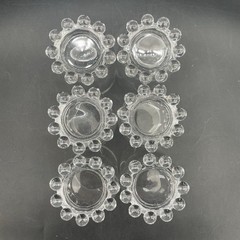 Vtg 5.25” Imperial Candlewick Clear Glass Tumblers – Set of 6
