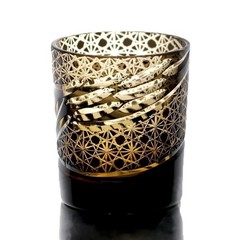 1 Pc Crystal Glass Whiskey Glass Tumbler Edo Kiriko Drinkware Hand Cut Clear 9oz