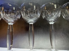 Gorgeous Coliseum by ATLANTIS Crystal Wine Toast Glasses/Goblets Rare 7 3/4” Gal