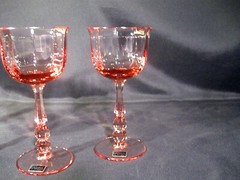 Mikasa Terrace Coral Optic Wine Glasses Set of 4