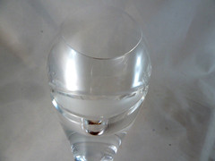 Romanian crafted Etched Crystal sherry wine glass shooting star Pattern 7″