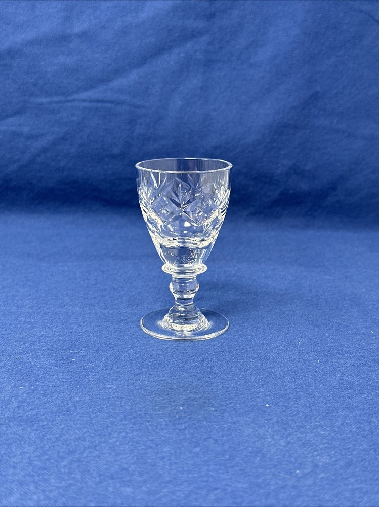 WEBB & CORBETT CRYSTAL GEORGIAN PATTERN CORDIAL / LIQUEUR GLASSWARE