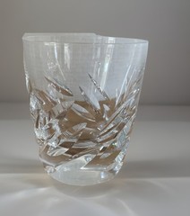 VTG Lalique Crystal Artois Whisky Tumbler Cocktail Glass Clear France 3.75”Read*