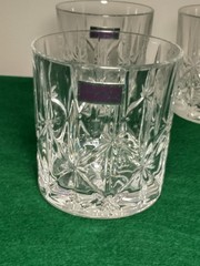 Set of 4 MARQUIS by Waterford Bicchieri Sparkle Double Old Fashioned Glasses NB