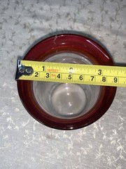 Rare Vintage 1960s mid century red Ruby Flash Pebble Leaf 12 oz Tumbler 5.5”