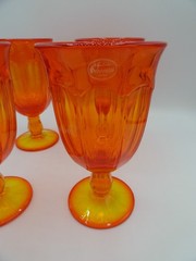 Noritake Provincial Orange Iced Tea Goblets Glasses Set Of 4 Japan