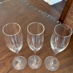 Set of 3 Rosenthal Studio-Linie Crystal FUGA Champagne Flute, 8 3/4″ Tall *READ*
