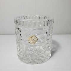 Crystal Clear Lead Crystal Old Fashioned Glass 24% Lead Poland Star Diamond Cut