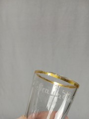 Bohemian Harrach Engraved Augustus / August Gilt Cut Glass Wine Circa 1770-1800