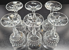 6) Schott Zwiesel Desiree Wine Glasses Set Vintage Crystal Clear Cut Germany Lot