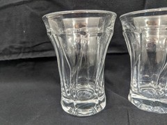 6 Fostoria Jamestown 10 oz Clear Swirl Tumbler Heavy Glass Iced Tea Water MCM