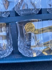 Vintage 6 Longchamp Cristal d’Arques France Tumbler Old Fashioned Liquor Glasses