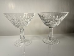 2 Waterford Crystal Kenmare Champagne, Dessert, Sherbet Glasses, 4 3/4″ Tall