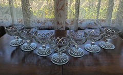 Set of Seven 1930’s «Waterford» Champage Glasses by Anchor Hocking
