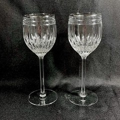Lenox Vintage Jewel Platinum Wine Glasses Goblets Crystal 8 1/8 » 10oz Set Of 2