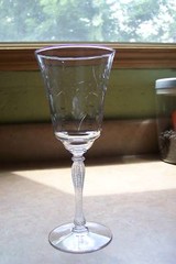 Libbey Glass Co. Clear Lotus Water Stem Cut Flower (stem 9000) Excel. Used Cond.
