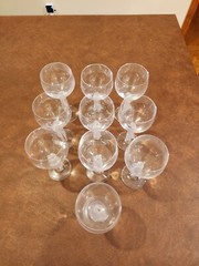 Bayel French Art Deco Crystal Cocktail/Wine Glass Nude Woman Frosted Stem (10)