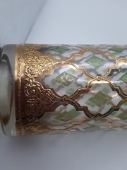 Vintage Signed Culver Valencia Highball Glasses 4 | 22K Gold & Green Diamond