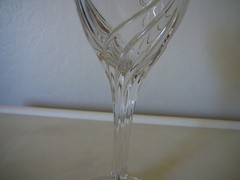LOVELY LENOX «DEBUT» GOLD TRIM WATER WINE GLASS-8″ HEIGHT X 3.25″ TOP DIAMETER