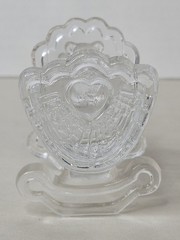 Vintage 24% Lead Crystal Cradle Forever Favors Baby Shower Gift Trinket Dish