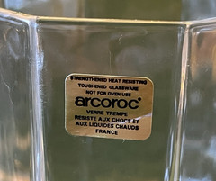 2 Vtg NOS New Arcoroc France OCTIME Clear Octagon Coffee Cups Mugs MCM Modern
