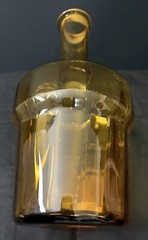 VINTAGE BERKELEY HOUSE ITALY HAND BLOWN AMBER DECANTER W/6 CORDIAL GLASSES