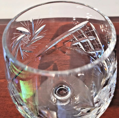 Ajka Csopak Cut Lead Crystal Brandy Snifters Set of 4 EUC 4.5″ Hungary