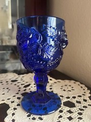 Madonna Inn Cobalt Blue Goblet Wild Rose