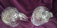 Set of 2 Waterford Horizontal Cut 13 oz Tankards Coffee Mugs 490 – 502 EXCELLENT