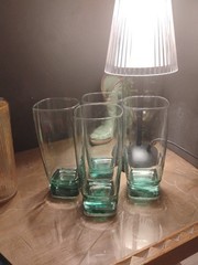 Libbey Carrington Cooler Square Base Green Iced Tea Glass (Set of 4)