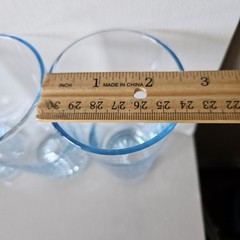 6 Vintage Light Ice Blue Drinking Water Glasses Tumblers 5.5″