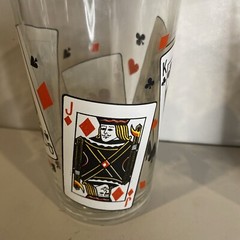 2-Vintage Mid Century Modern 1960’s Highball Glasses Poker Hands