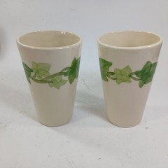 Franciscan Ivy Tumblers Set of 2x 5″ Drinking Glasses Cups California USA