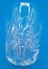 3 Rare Waterford Wat77 4″ Old Fashioned Whiskey Glasses Clear Diagonal Fan Cuts