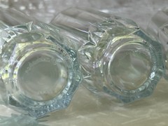 Set of 4 Pasabahce Topaz Clear 10 oz Glass Tumbler Paneled TURKEY