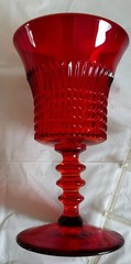 Two Fenton Lincoln Inn Red Water or Wine Goblets