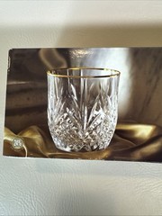 Cristal d’Arques Zalzburg Gold Gobelets Becher Glass 10 1/4oz. Lot Of 4